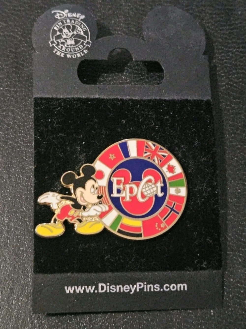 Disney Black Backing Card with Mickey Ear Pin Holder